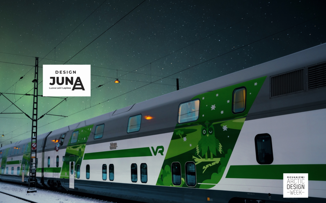 Design-juna matkaa Helsingistä Rovaniemelle maaliskuussa 